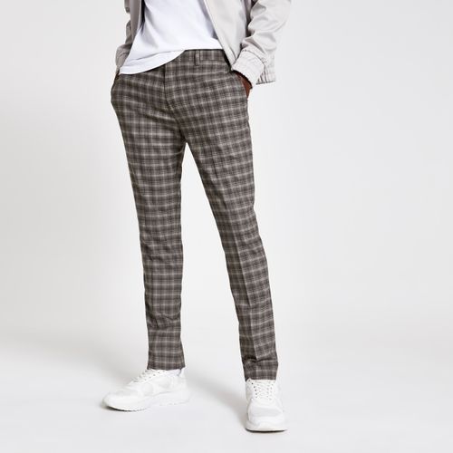 Mens River Island Grey check...