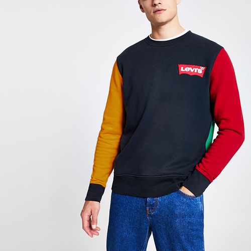 Mens River Island Levi's Navy colour block sweatshirt | Compare | Union  Square Aberdeen Shopping Centre