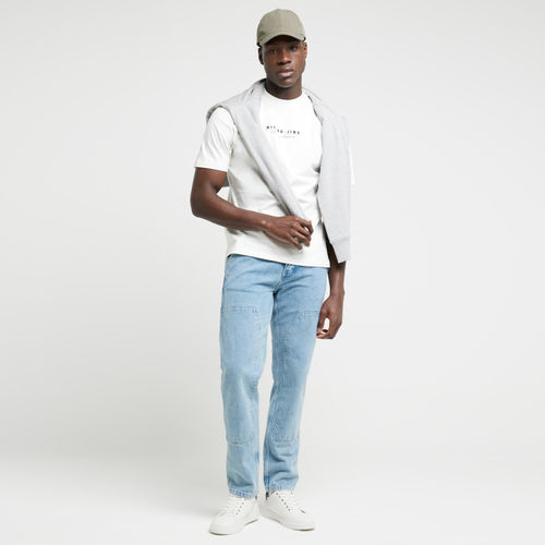 Mens River Island Ecru...