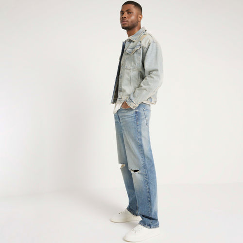 Mens River Island Blue Loose...