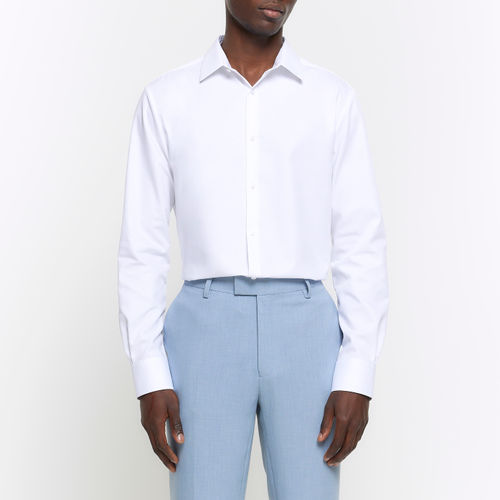 Mens River Island White Slim...