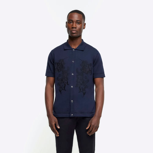 Mens River Island Navy Slim...