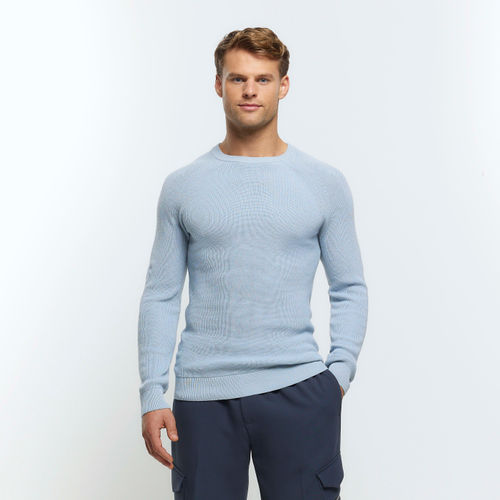 Mens River Island Blue Muscle...