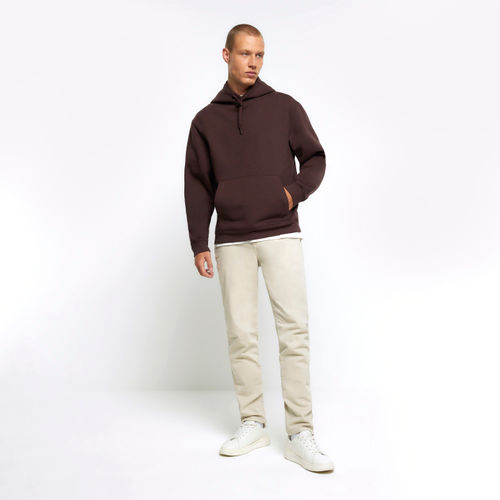 Mens River Island Ecru Slim...