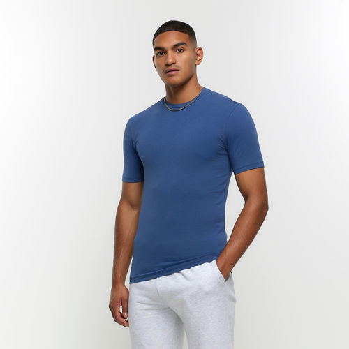 Mens River Island Blue Muscle...