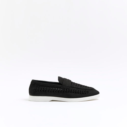 Mens River Island Black Woven...