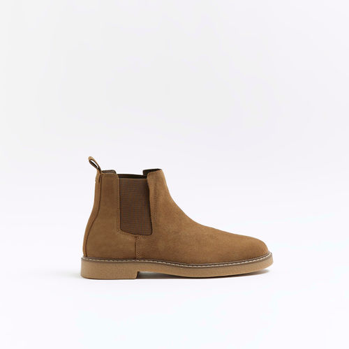 Mens River Island Beige Suede...