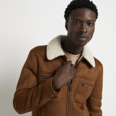 River island black suede on sale jacket