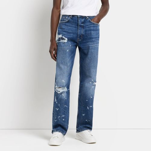 Mens River Island Blue Loose...