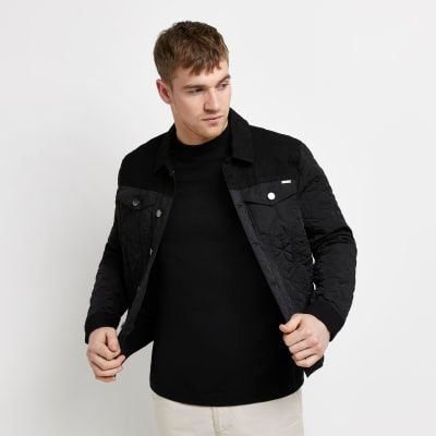 River island black shop denim jacket