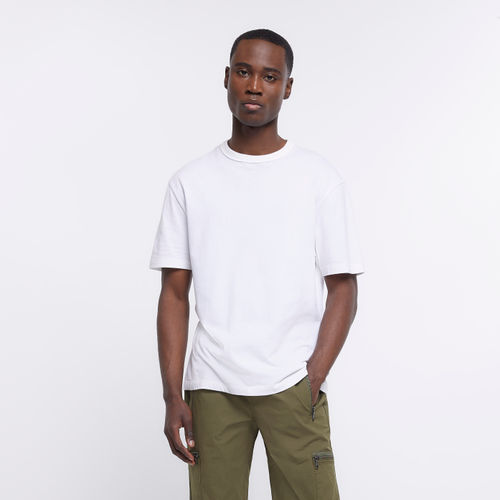 River Island burnout t-shirt in white