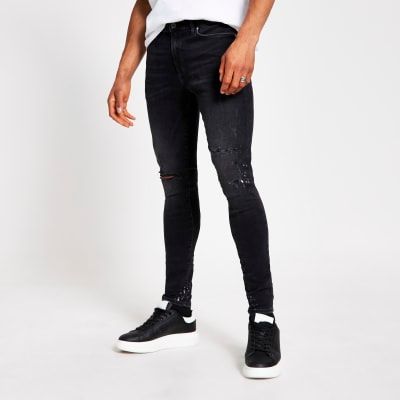 mens spray on black jeans
