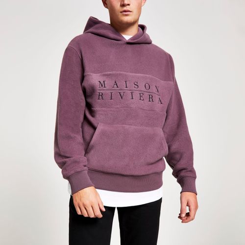 Mens River Island Maison Riviera Purple brushed hoodie | Compare | Buchanan  Galleries