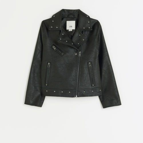 River Island Girls Black Faux...