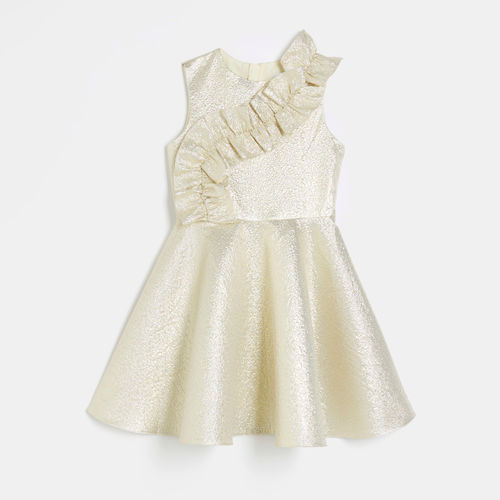 River Island Girls Gold Frill...