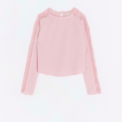 River Island Girls Pink Lace...