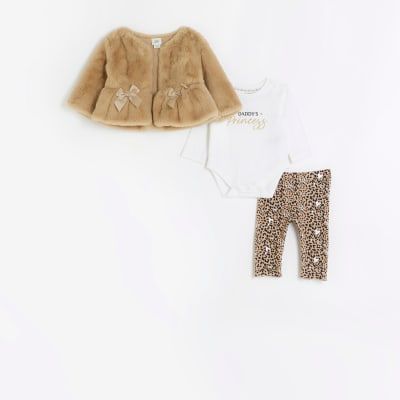 River island girls shop fur coat