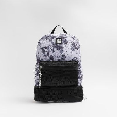 River island backpack black sale