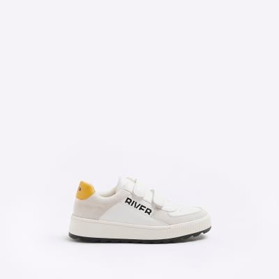 Boys white store velcro trainers