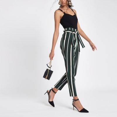 River Island Petite Stripe Wide Leg Trousers  ShopperBoard