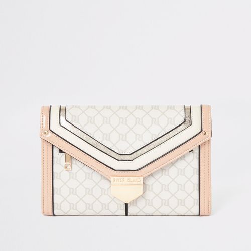 River Island Pink Ri Monogram Ombre Purse