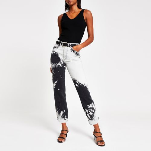 Tie Dye Print Denim Trousers  Women's straight jeans, Tie dye