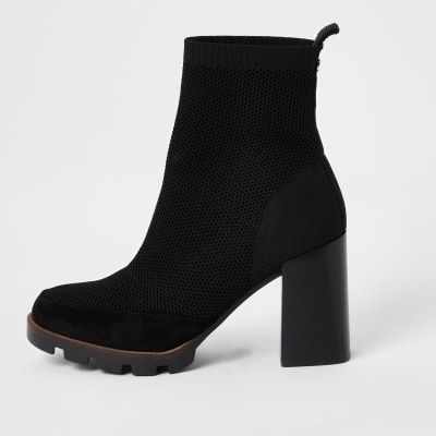 River island store black sock boots