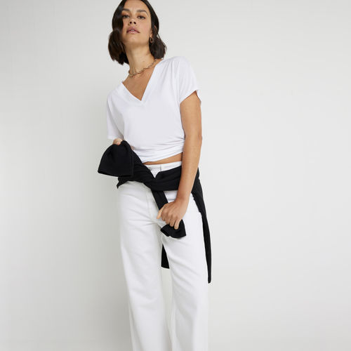 River Island Womens White V...