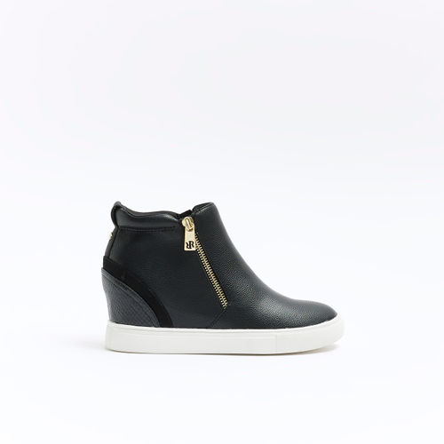 River Island Womens Black Zip...