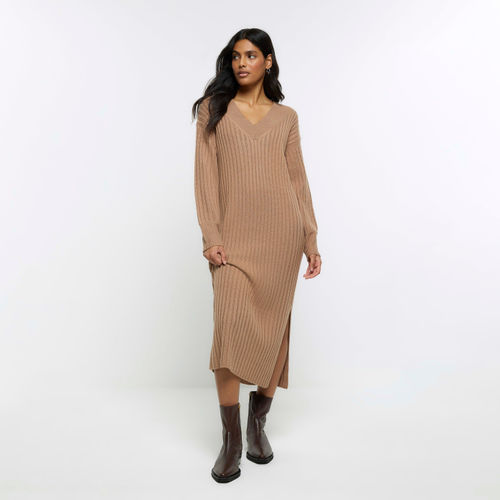 River Island Womens Brown Rib...