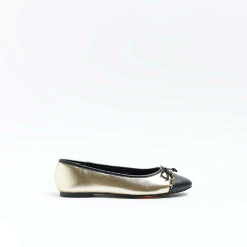 River Island Womens Gold Wide...