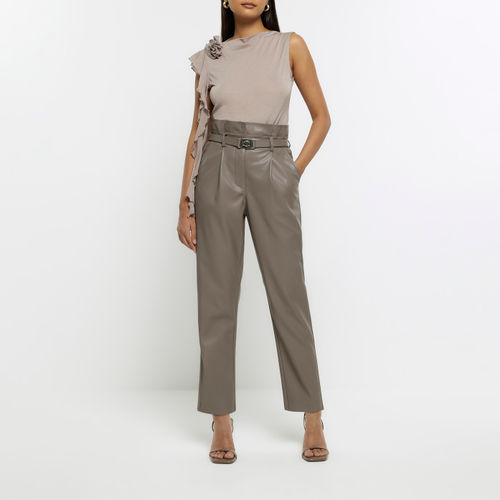 River Island Womens Grey Faux...