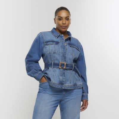 River Island Womens Black Cropped Denim Jacket | £25.00 | Buchanan Galleries