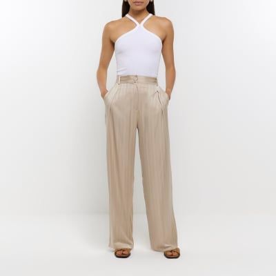 Women's Custom Made to Measure Yellow/Cream Trousers | Kitenge Store