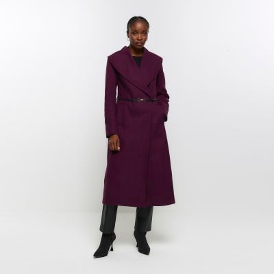 Red tartan shop coat