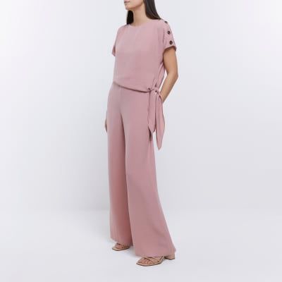 Pink jumpsuit river island top