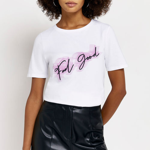 river island slogan t shirt