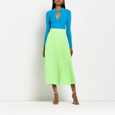 Green skirt shop river island