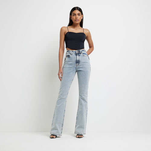 Blue high waisted tummy hold flare jeans