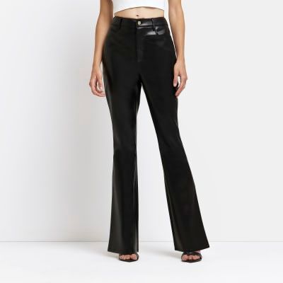 Leather Clean Wide Leg Trousers curated on LTK