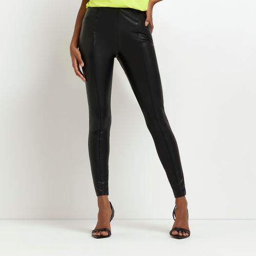 Topshop Women's Shinny Vinyl Legging, Black –