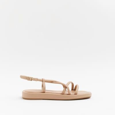 Beige strappy shop sandals