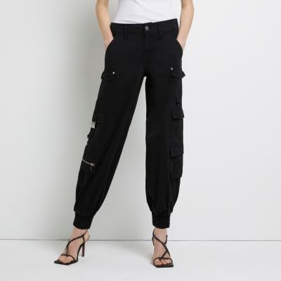 New Look Tall TALL PARACHUTE - Cargo trousers - black - Zalando.de