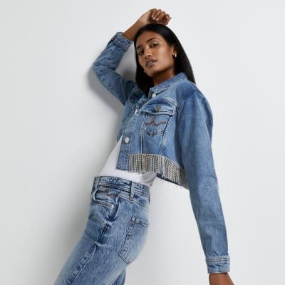 Womens denim store jacket river island