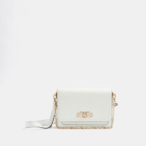 White RI monogram cross body bag