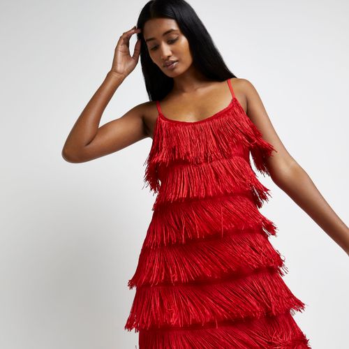 River Island Womens Red fringe mini dress | Compare | Brent Cross