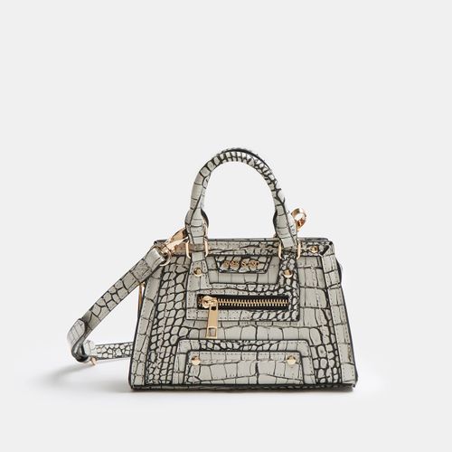 White Croc Embossed Mini Cross Body Bag from River Island on 21