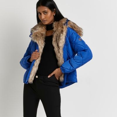 River island store blue coat