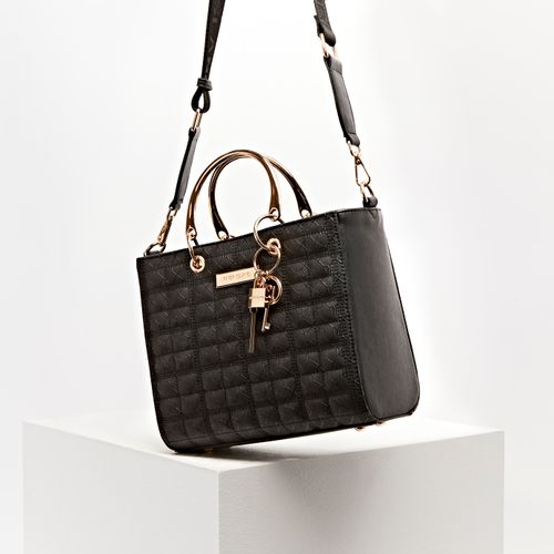 River Island Monogram Boxy Bag - Black