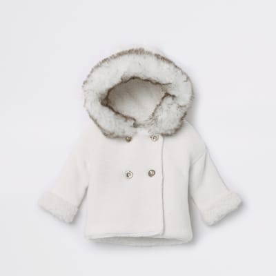 Baby fur deals hood cardigan